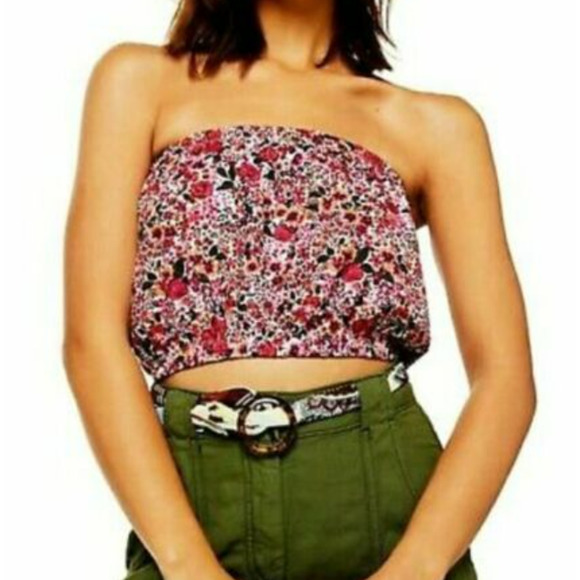 Top Shop Tops - Top Shop Floral Tube Top - US size 6